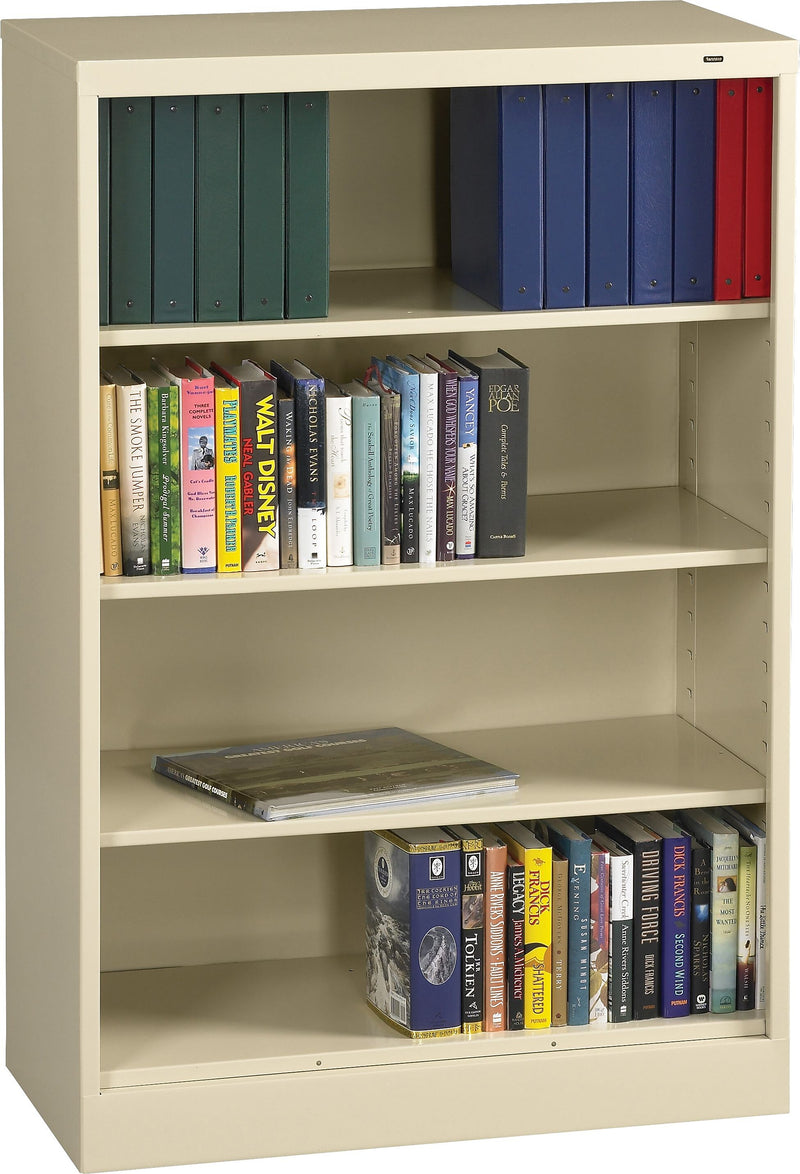 Tennsco 55"H 4-Shelf Welded Bookcase, Putty (TNN-BC1852PY)