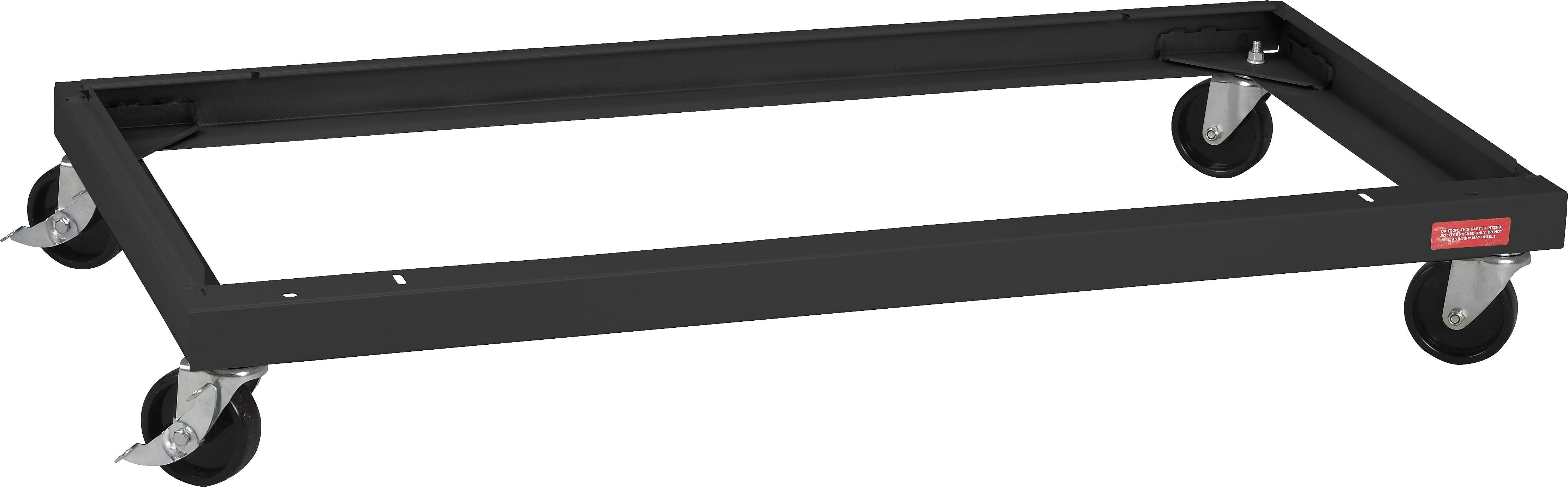 Tennsco Caster Kit for 24" Deep Cabinets, Black, 6 11/16"H x 36"W x 24"D