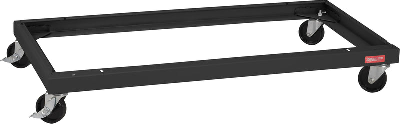 Tennsco Caster Kit for 24" Deep Cabinets, Black, 6 11/16"H x 36"W x 24"D