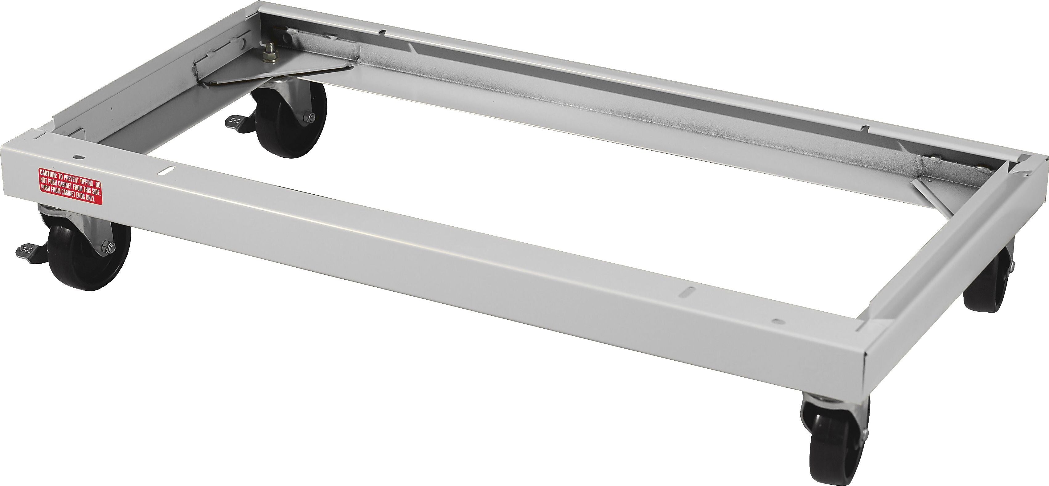 Tennsco Caster Kit for 18" Deep Cabinets, Light Grey, 6 11/16"H x 36"W x 18"D