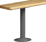 Tennsco Locker Bench Pedestal Only, Medium Grey, 16 1/4"H x 9 1/2"W