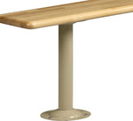 Tennsco Locker Bench Pedestal Only, Sand, 16 1/4"H x 9 1/2"W