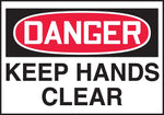 Accuform 3 1/2" x 5" Adhesive Vinyl Safety Label "DANGER KEEP..", Red/Black On White, 5/Pack (LEQM279VSP)
