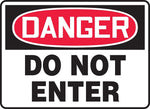Accuform 7" x 10" Vinyl Safety Sign "DANGER DO NOT ENTER", Red/Black On White (MADM138VS)