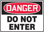 Accuform 10" x 14" Vinyl Safety Sign "DANGER DO NOT ENTER", Red/Black On White (MADM139VS)