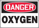 Accuform 7" x 10" Adhesive Vinyl Safety Sign "DANGER OXYGEN", Red/Black On White (MCHL168VS)