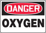 Accuform 10" x 14" Aluminum Safety Sign "DANGER OXYGEN", Red/Black On White (MCHL170VA)