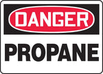 Accuform 10" x 14" Aluminum Safety Sign "DANGER PROPANE", Red/Black On White (MCHL206VA)