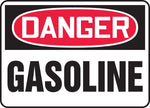 Accuform 10" x 14" Aluminum Safety Sign "DANGER GASOLINE", Red/Black On White (MCHL245VA)