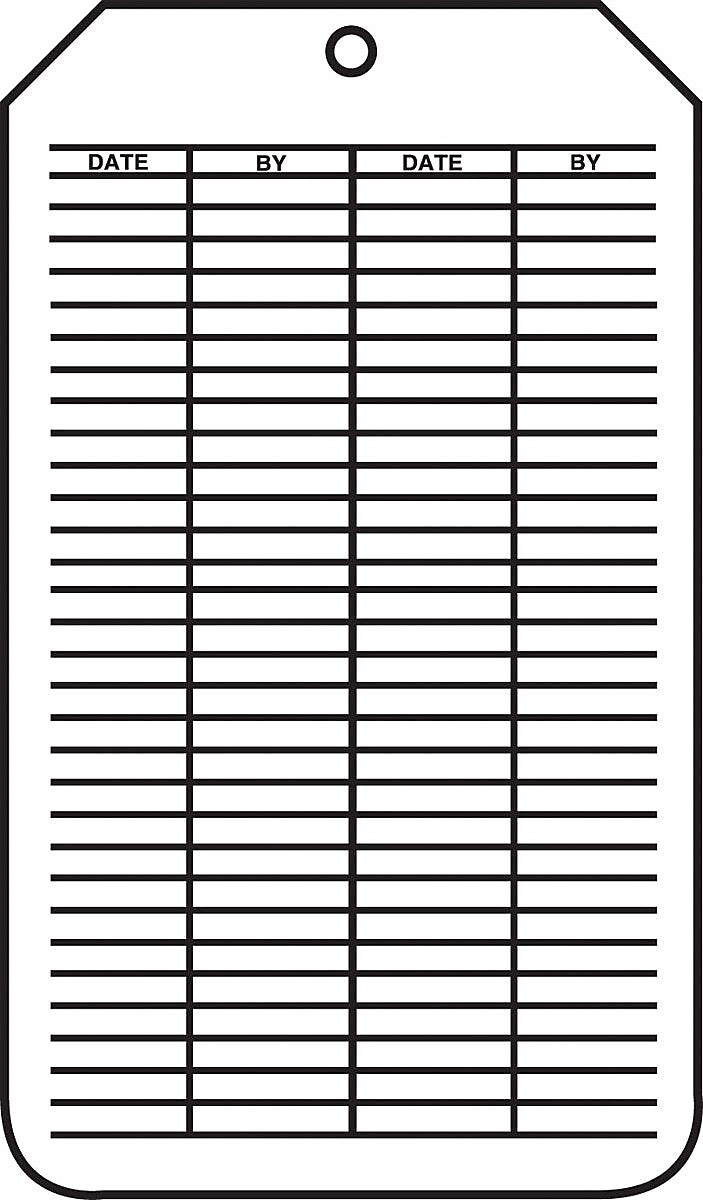 Accuform 5 3/4" x 3 1/4" RP-Plastic Equipment Status Tag "EMERGENCY..", Green/Black On White, 25/Pack (MGT207PTP)