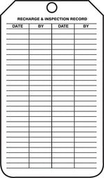 Accuform 5 3/4" x 3 1/4" PF-Cardstock Fire Inspection Tag "FIRE..", Red/Black On White, 25/Pack (MGT208CTP)