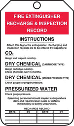Accuform 5 3/4" x 3 1/4" RP-Plastic Fire Inspection Tag "FIRE..", Red/Black On White, 25/Pack (MGT208PTP)