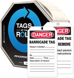 Accuform By-The-Roll 6.25" x 3" PF-Cardstock Tag "DANGER..", Red/Black On White, 250/Roll (TAR158)