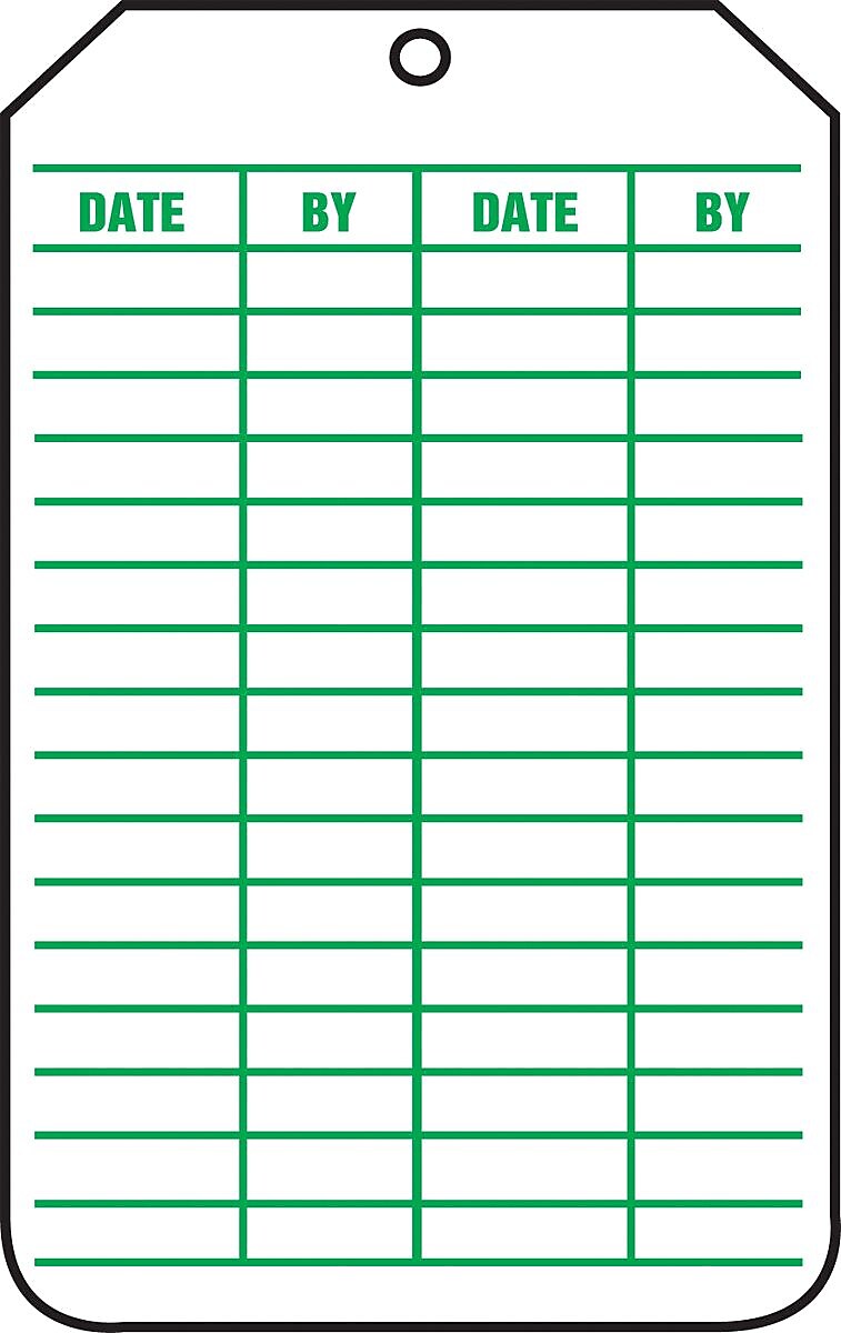 Accuform 5 3/4" x 3 1/4" RP-Plastic Status Tags "SAFETY..", Green On White, 25/Pack (TRS315PTP)