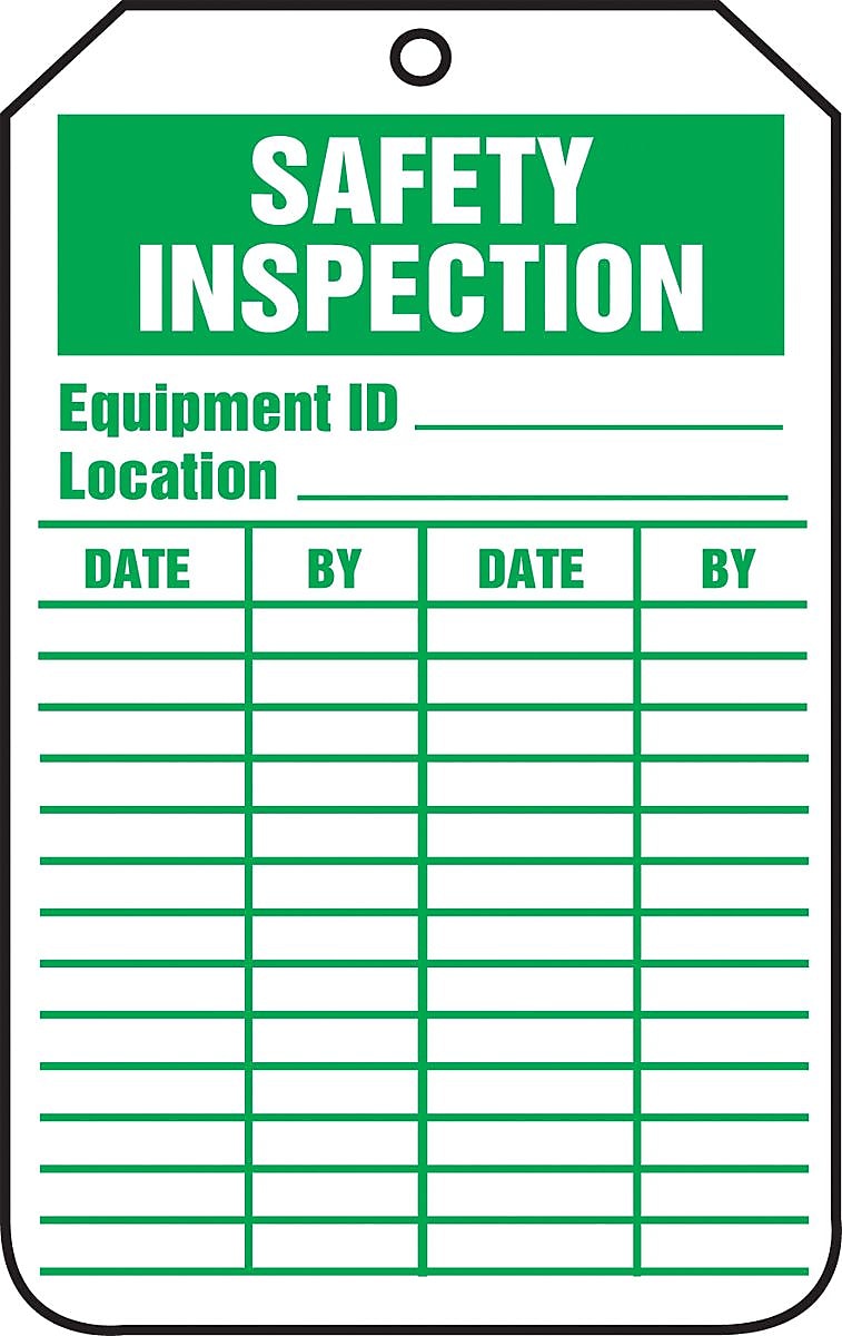 Accuform 5 3/4" x 3 1/4" RP-Plastic Status Tags "SAFETY..", Green On White, 25/Pack (TRS315PTP)
