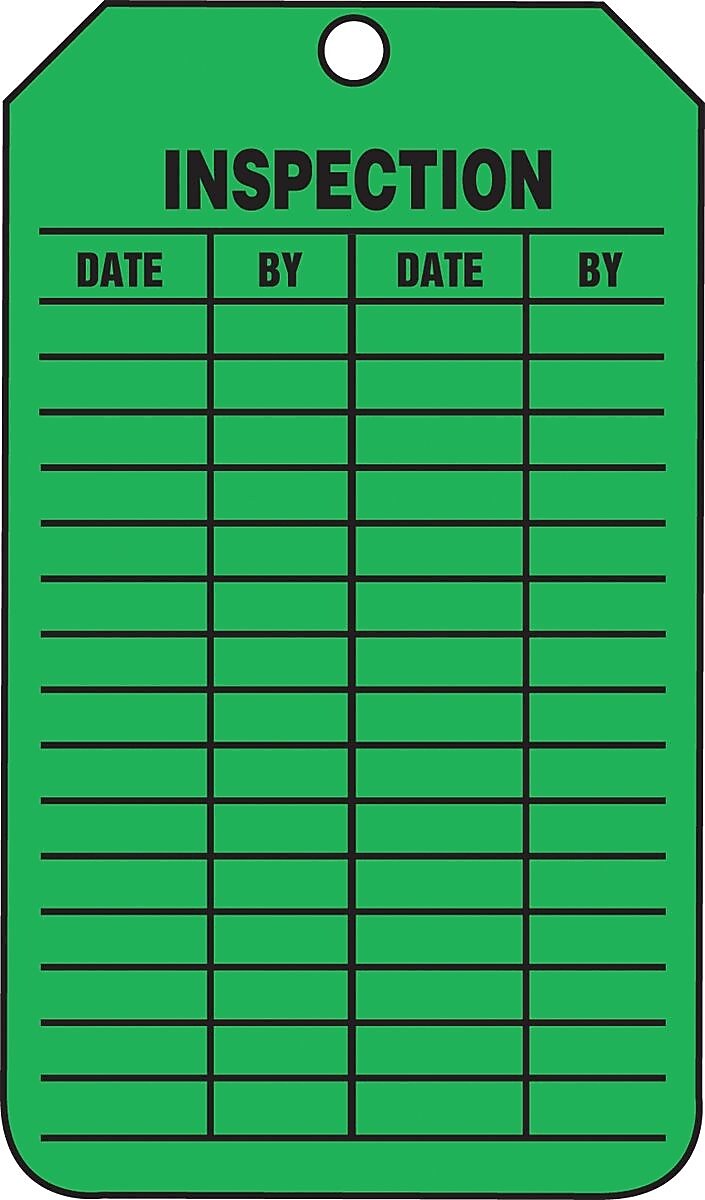 Accuform 5 3/4" x 3 1/4" PF-Cardstock Safety Tags "ATTENTION..", Black On Green, 25/Pack (TRS328CTP)
