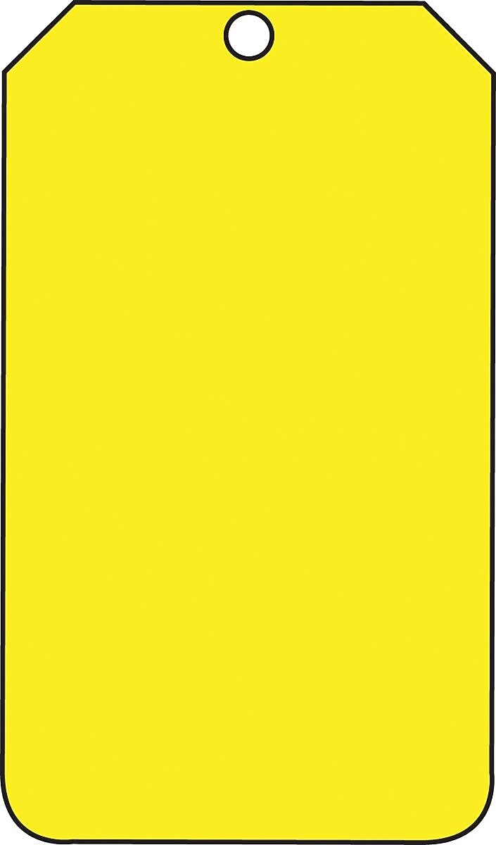 Accuform 5 3/4" x 3 1/4" RP-Plastic Scaffold Tags "CAUTION THIS..", Black On Yellow, 25/Pack (TSS102PTP)