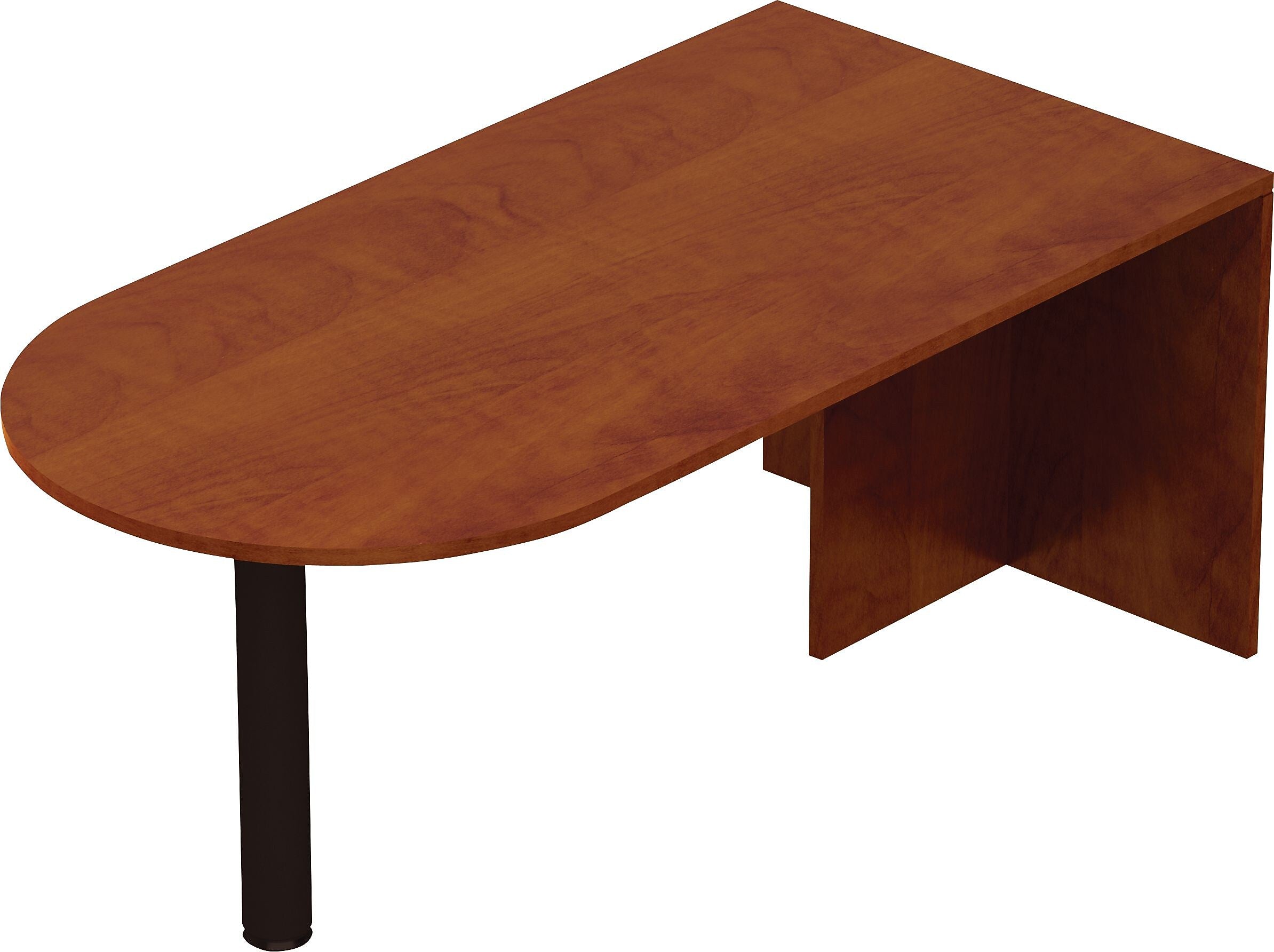 Offices To Go Superior Laminate D-Island, American Dark Cherry Laminate, 71Wx36Dx29.5H