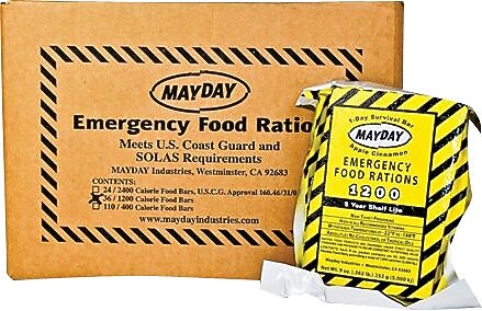 Mayday Industries Emergency Food Ration 1200 Calorie Food Bar, 36/Box (73511)