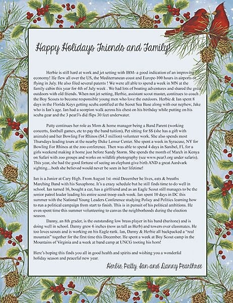 Great Papers Holiday Stationery Cardinal With Pine, 80/Count (2011353)