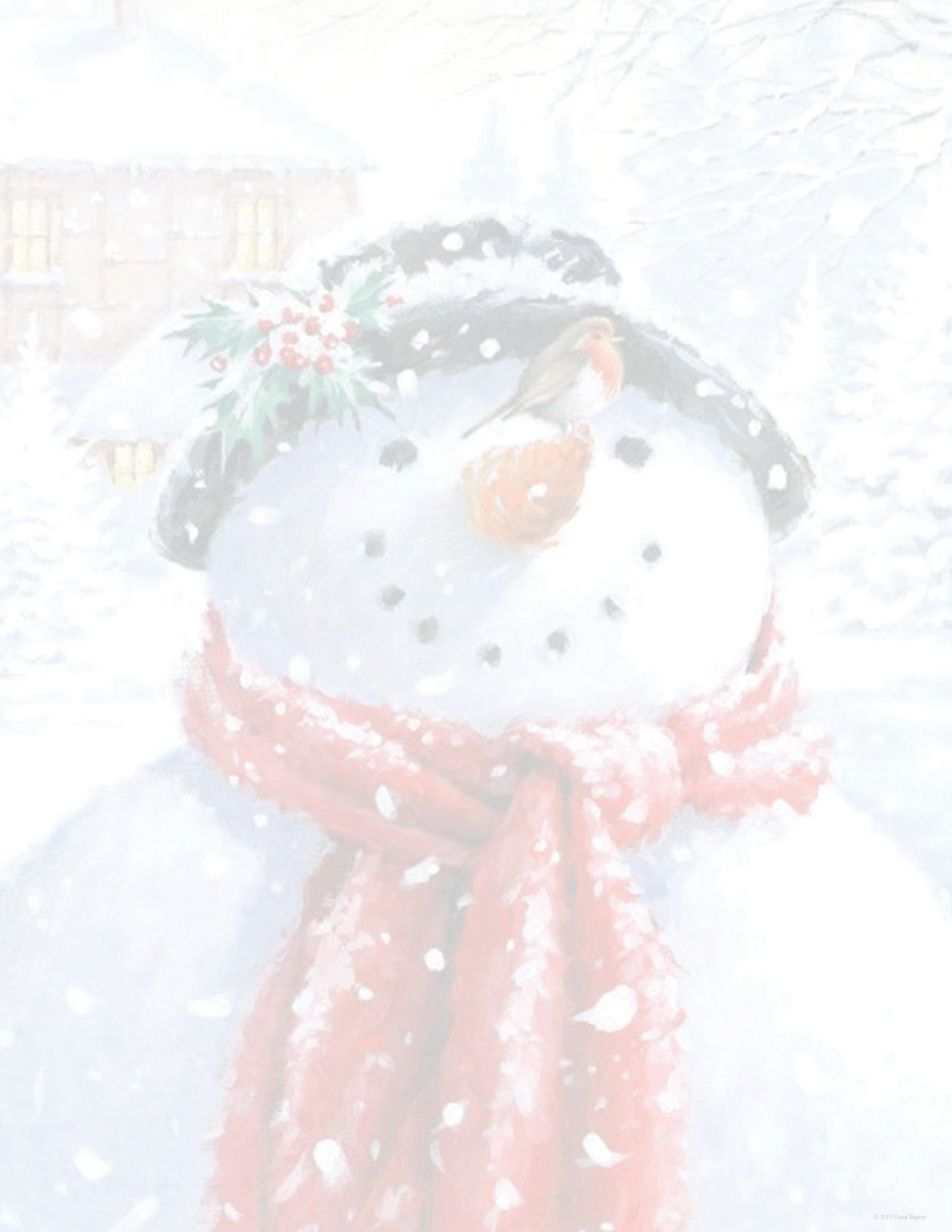 Great Papers® Holiday Stationery Snowman Face, 80/Count (2013248)