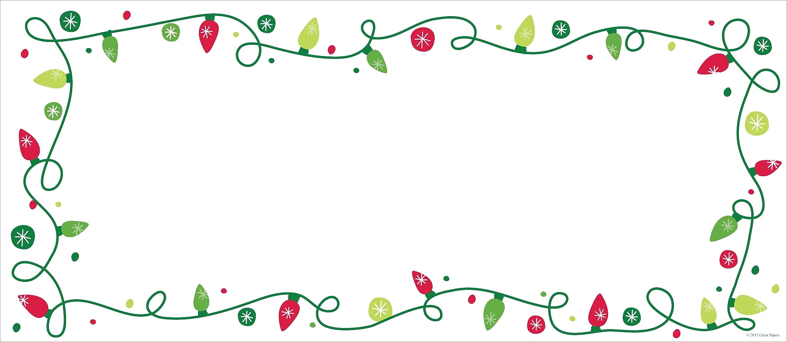 Great Papers® Holiday Card Envelopes String Of Lights Elope, 40/Count