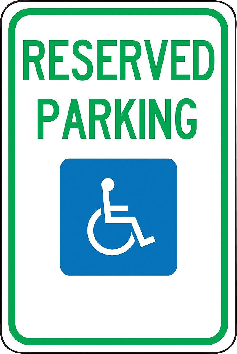 Accuform Reflective "RESERVED PARKING" Parking Sign, 18" x 12", Aluminum (FRA216RA)