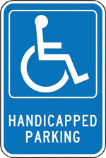 Accuform Reflective "HANDICAPPED PARKING" Parking Sign, 18" x 12", Aluminum (FRA227RA)