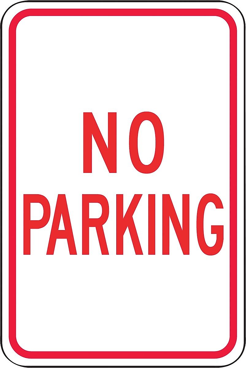 Accuform Reflective "NO PARKING" Parking Sign, 18" x 12", Aluminum (FRP110RA)