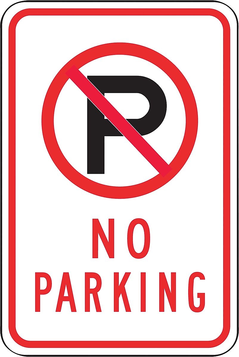 Accuform Reflective "NO PARKING" Parking Sign, 18" x 12", Aluminum (FRP116RA)
