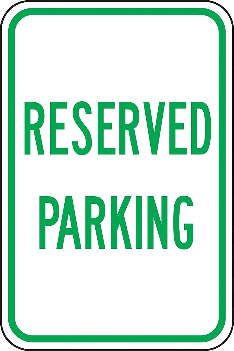 Accuform Reflective "RESERVED PARKING" Parking Sign, 18" x 12", Aluminum (FRP206RA)