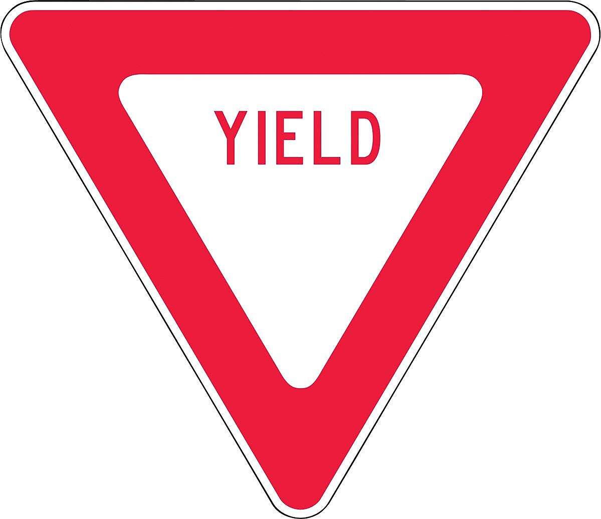 Accuform Reflective "YIELD" Regulatory Traffic Sign, 30" x 30", Aluminum (FRR425RA)
