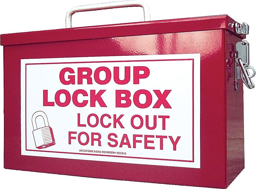 Accuform Steel Portable Group Lock Box, Red (KCC615)