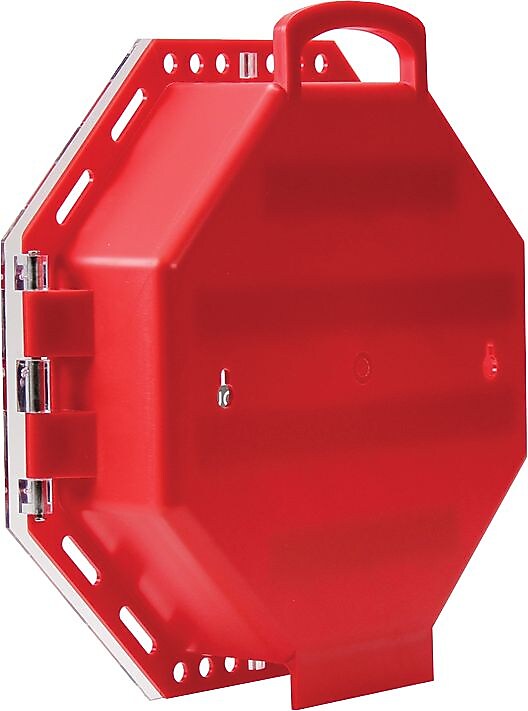 Accuform STOPOUT Look n Stop Plastic Group Lock Box, Red (KCC624)