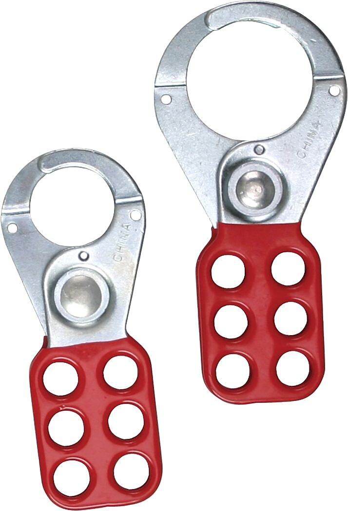 Accuform STOPOUT Standard Lockout Scissor Hasp With 1"Dia Opening, Red (KDD107)