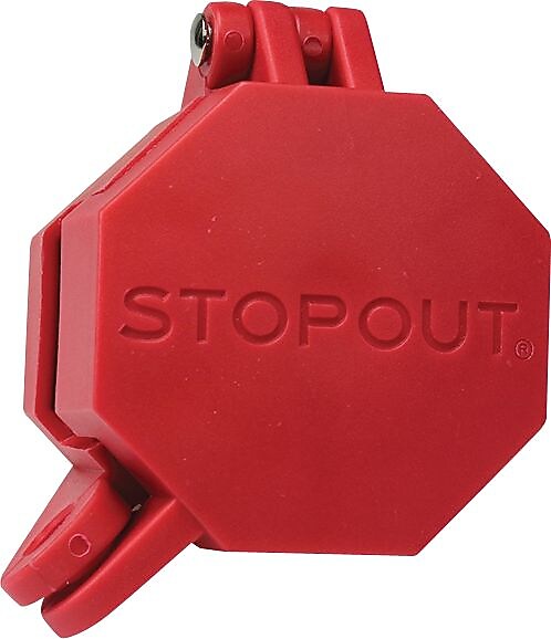 Accuform STOPOUT Trailer Lock Glad Hand Lockout For Trailer Emergency Brake Air Lines, Red (KDD477)