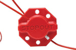 Accuform STOPOUT Twist 'n Lock Cable and Cinch Lockout Hasp With 6' Steel Cable, Red (KDD637)