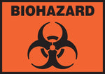 Accuform 3 1/2" x 5" Adhesive Vinyl Safety Label "BIOHAZARD", Black On Orange, 5/Pack (LBHZ506VSP)