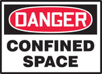 Accuform 3 1/2" x 5" Adhesive Vinyl Safety Label "DANGER CONFI..", Red/Black On White, 5/Pack (LCSP266VSP)