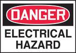 Accuform 3 1/2" x 5" Adhesive Vinyl Safety Label "DANGER ELEC..", Red/Black On White, 5/Pack (LELC795VSP)