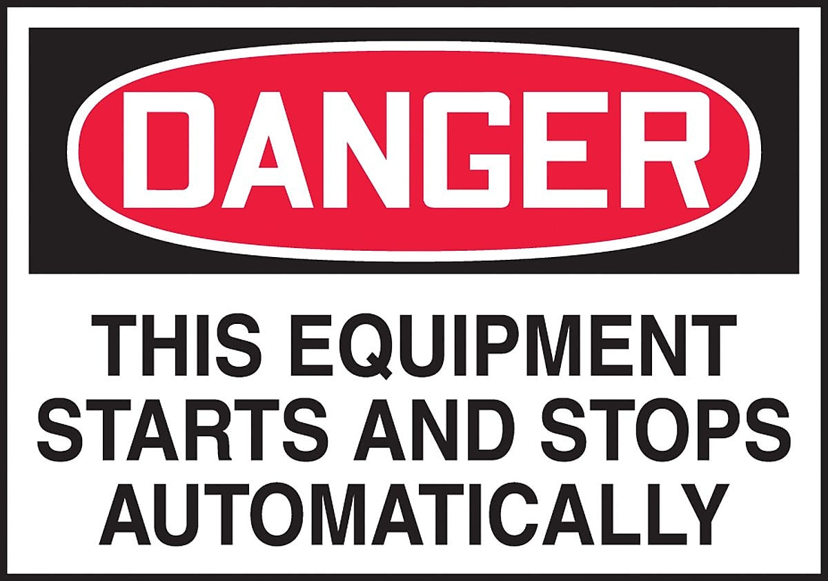 Accuform 3 1/2" x 5" Adhesive Vinyl Safety Label "DANGER THIS..", Red/Black On White, 5/Pack (LEQM269VSP)
