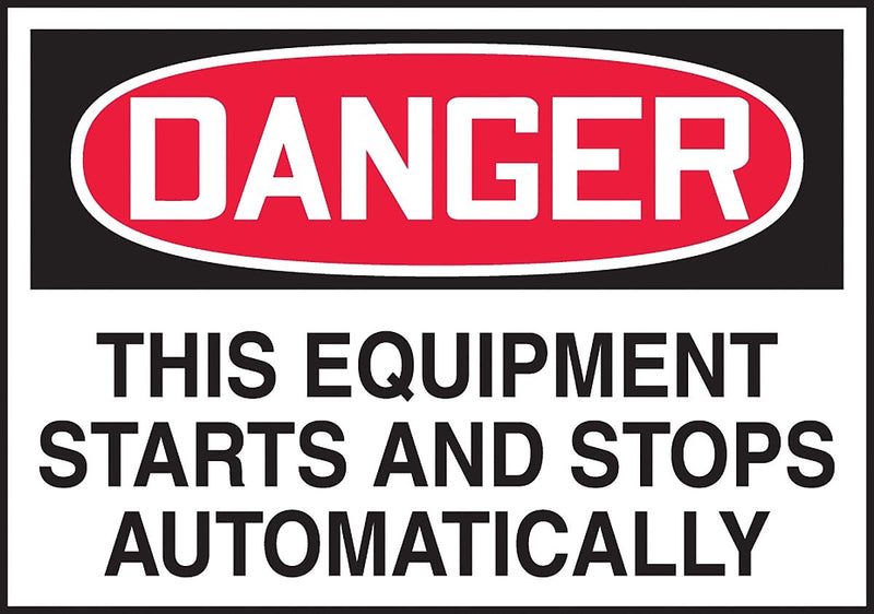 Accuform 3 1/2" x 5" Adhesive Vinyl Safety Label "DANGER THIS..", Red/Black On White, 5/Pack (LEQM269VSP)