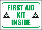 Accuform 3 1/2" x 5" Adhesive Vinyl Safety Label "FIRST AID..", Green/Black On White, 5/Pack (LFSD509VSP)