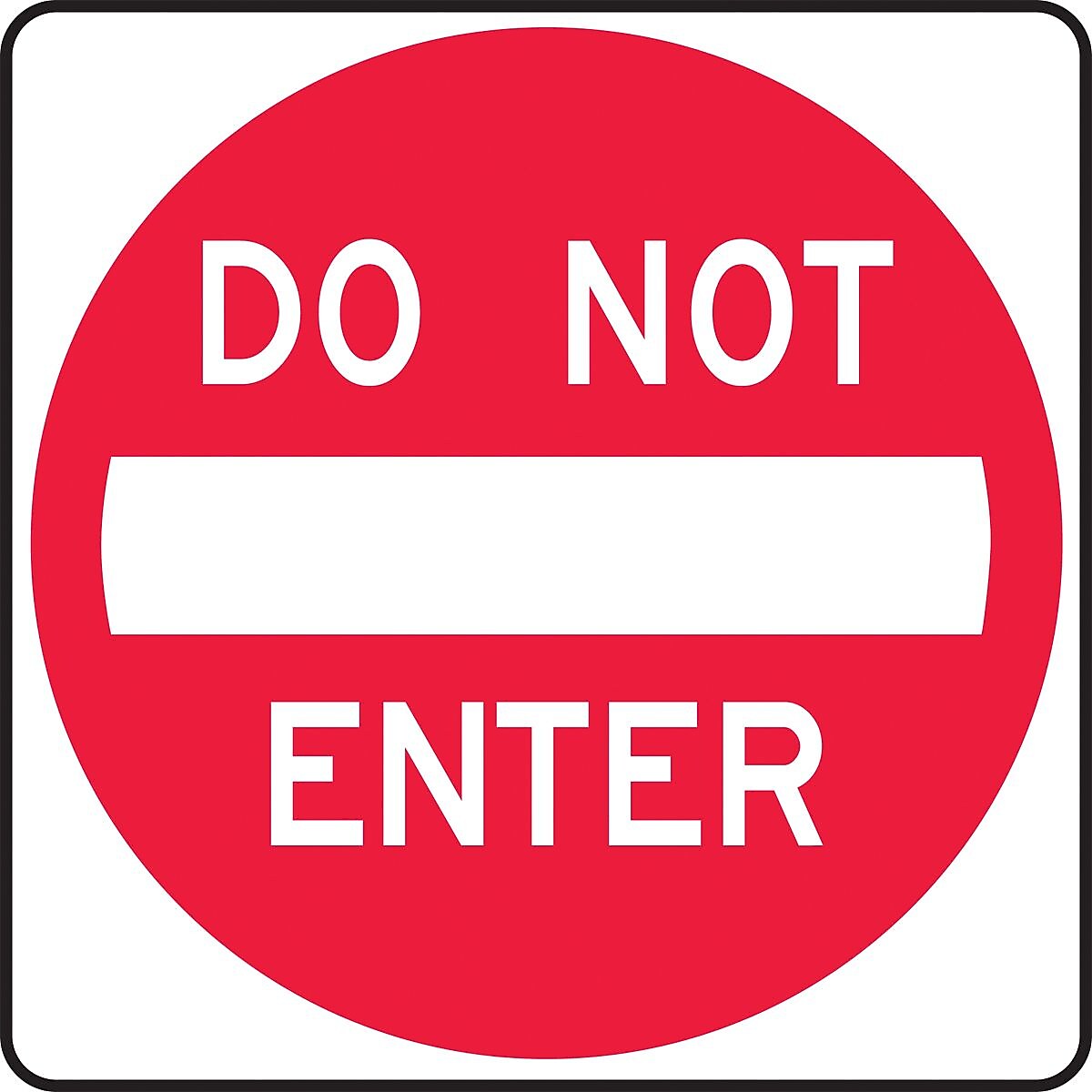 Accuform Reflective "DO NOT ENTER" Regulatory Traffic Sign, 30" x 30", Aluminum (MR5130HP)