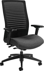 GIS Global Loover High-Back Weight Sensing Tilter Task Chair, Mesh/Fabric, Black/Granite Rock