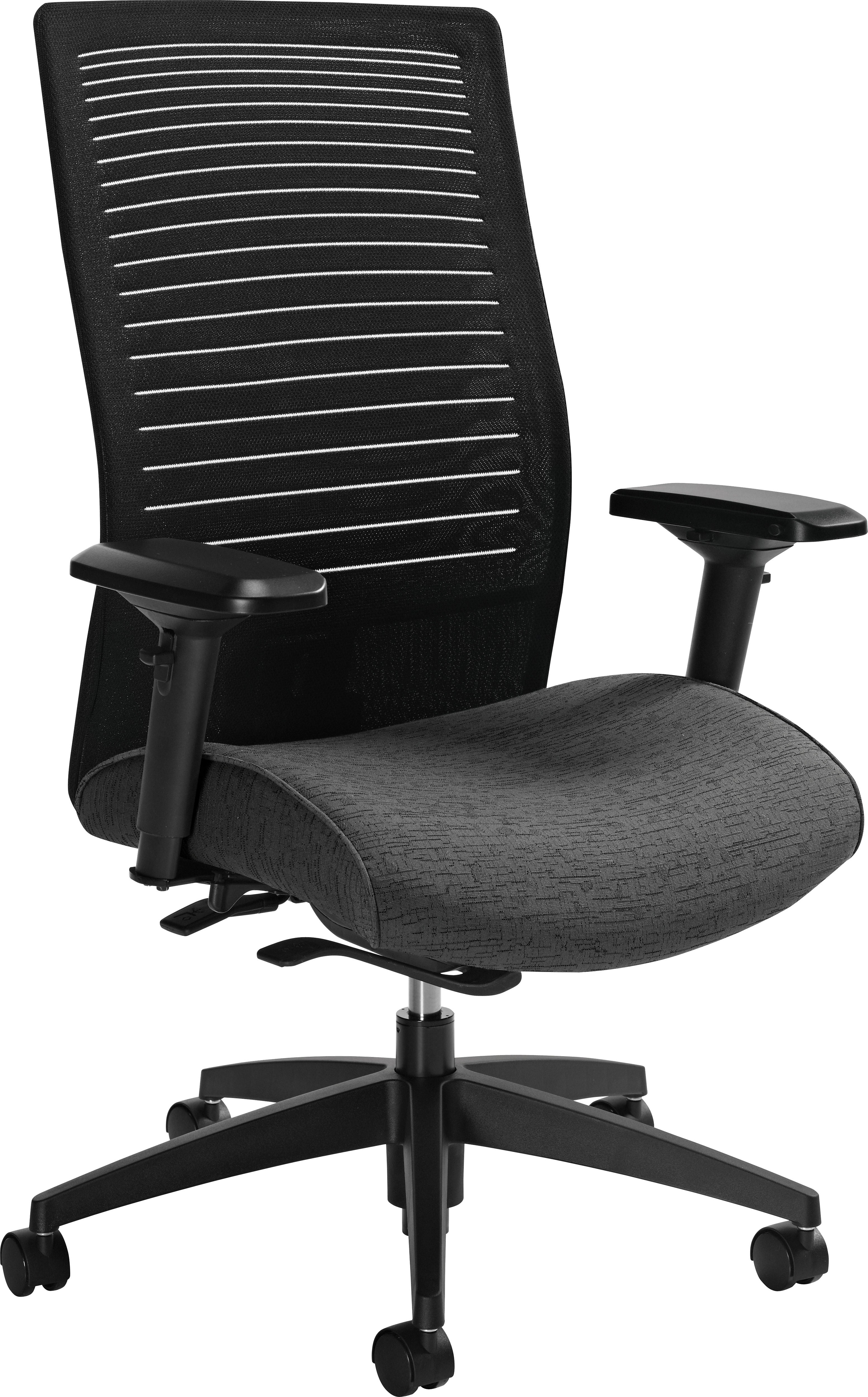 GIS Global Loover High-Back Weight Sensing Tilter Task Chair, Mesh/Fabric, Black/Granite Rock