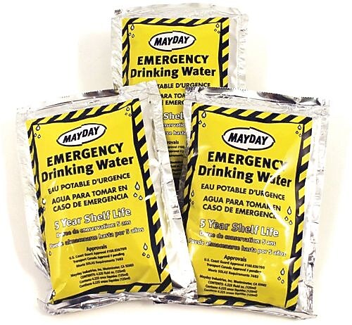 Mayday Industries Emergency Water Rations, 4.225 oz., 100/Carton (73010)