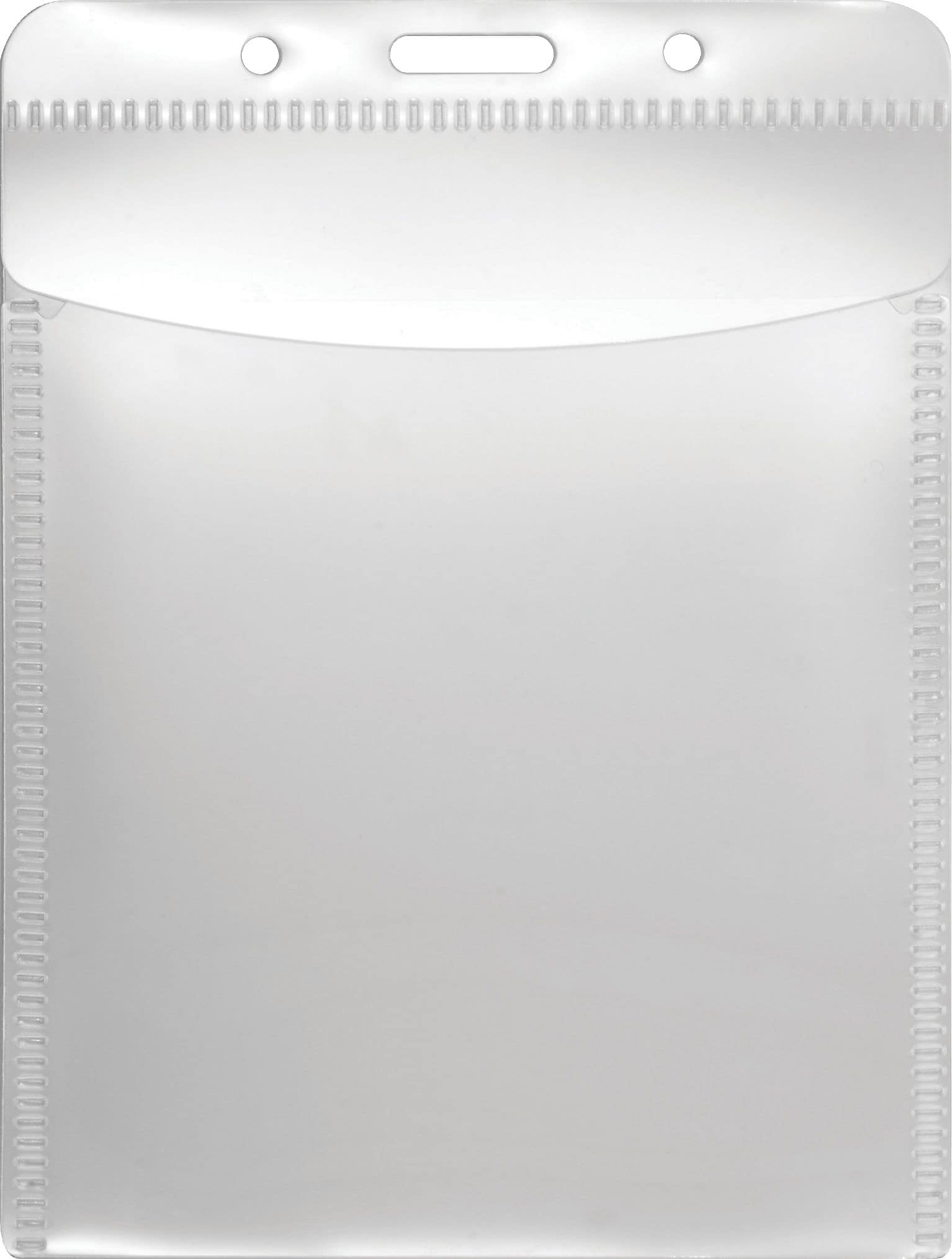 PVC-Free Badge Holders, Vertical, 3" x 4", Clear, 50/Pack