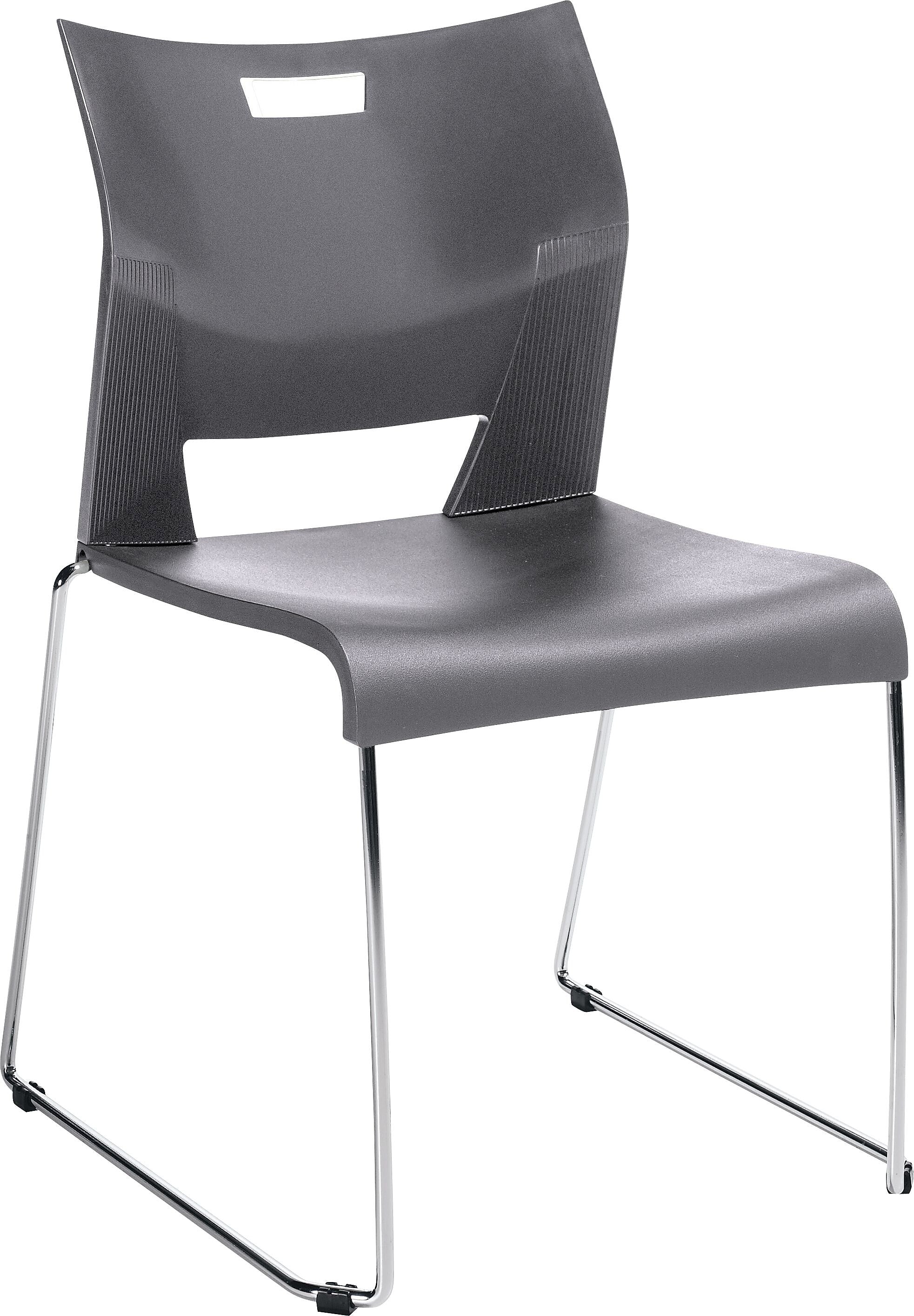 Global Duet Polypropylene Armless Stacking Chair, Platinum, 4/Carton (TD6621CHPLT)