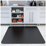 Deflect-O Black Mat 45" x 53" Rectangle-Hard Floor, Vinyl, Black
